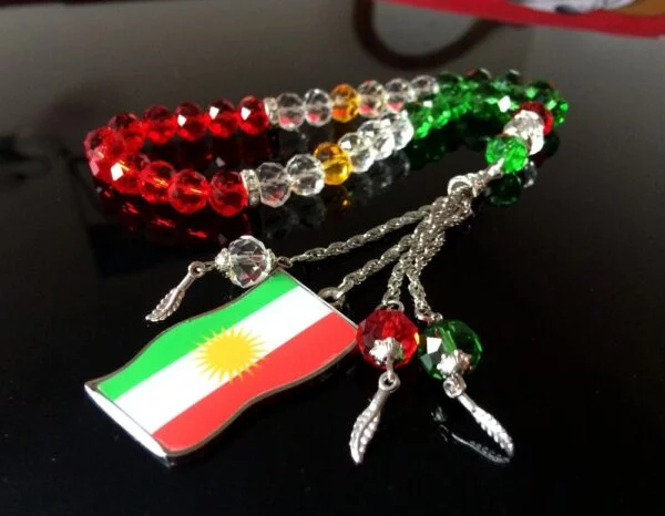 Kurdish Prayer Beads - Kurdish Prayer Beads Necklace Kurdistan Flag Tasbih Jewelry