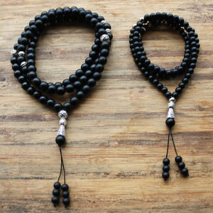 Black Muslim Prayer Beads - Islamic Black Muslim Prayer Beads 99 Prayer Bead Misbaha Masbaha Tasbih Necklace