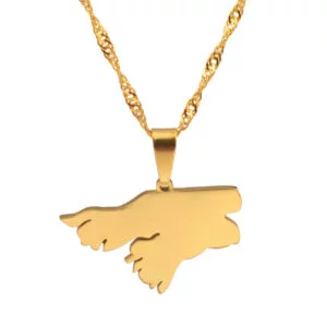 Guinea Bissau Necklace - Guinea Bissau Necklace Gold Country Map Of Guinea Bissau Pendant Jewelry