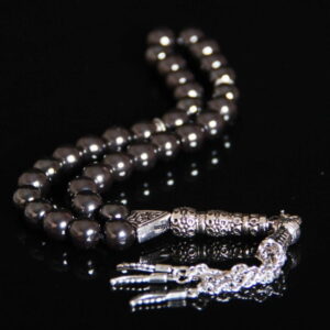Black Hematite Misbaha - Muslim Black Hematite Misbaha Islamic 33 Muslim Prayer Beads Tassel Tasbih Masbaha