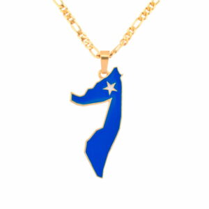 Somalia Necklace - Somalia Necklace Country Map Of Somalia Flag Pendant Horn Of Africa Jewelry
