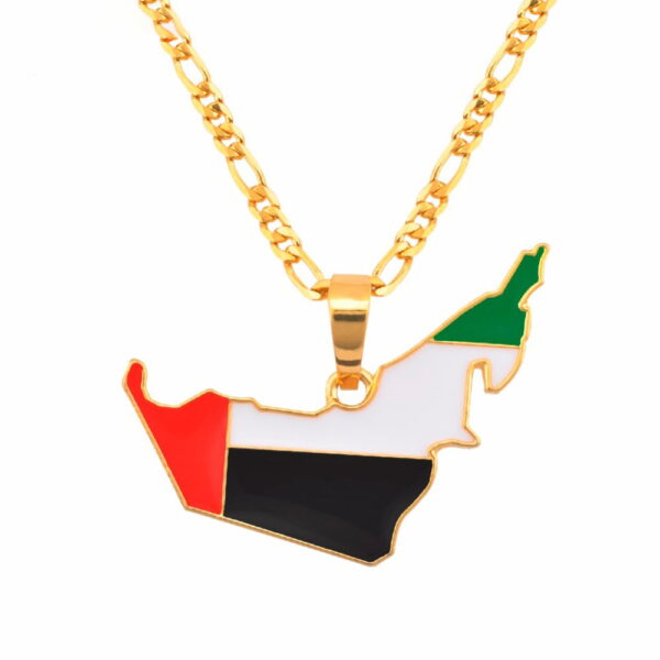 United Arab Emirates Necklace - United Arab Emirates Necklace Country Map Of The United Arab Emirates Flag Pendant Uae Jewelry
